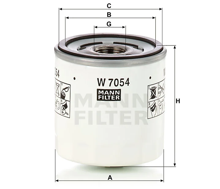 Mann-Filter - W 7054 - Ölfilter SpinOn