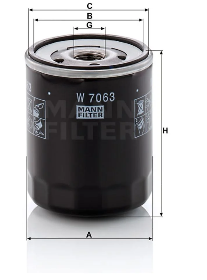 Mann-Filter - W 7063 - Ölfilter SpinOn