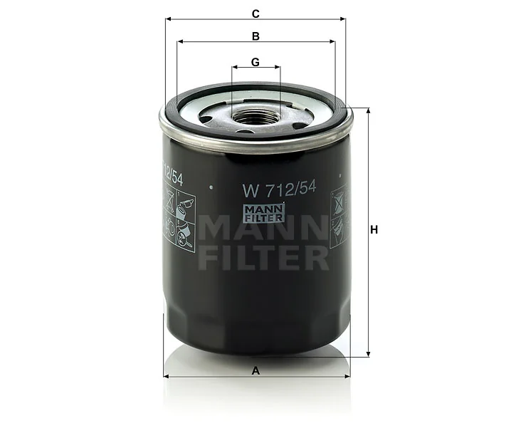 Mann-Filter - W 712/54 - Wechselfilter SpinOn