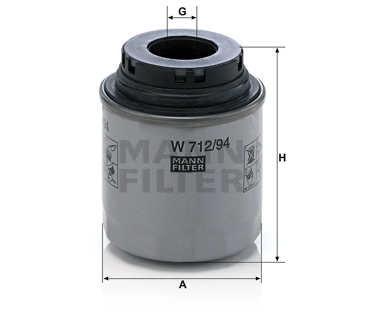 Mann-Filter - W 712/94 - Wechselfilter SpinOn