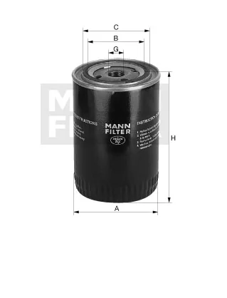 Mann-Filter - W 712/98 - Wechselfilter SpinOn