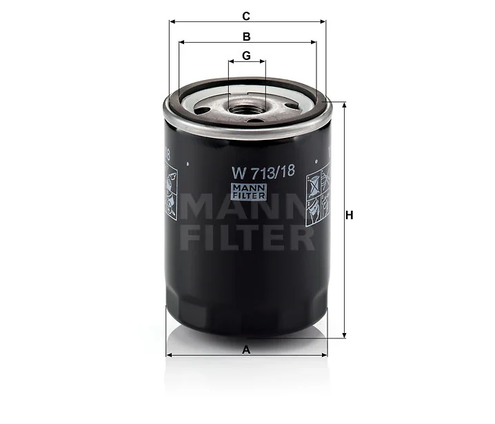Mann-Filter - W 713/18 - Wechselfilter SpinOn
