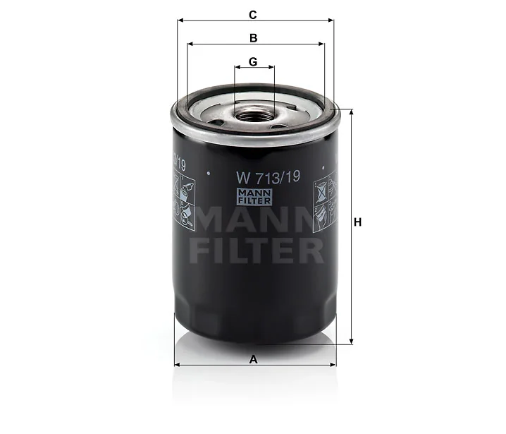 Mann-Filter - W 713/19 - Ölfilter SpinOn