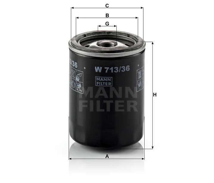 Mann-Filter - W 713/36 - Ölfilter SpinOn