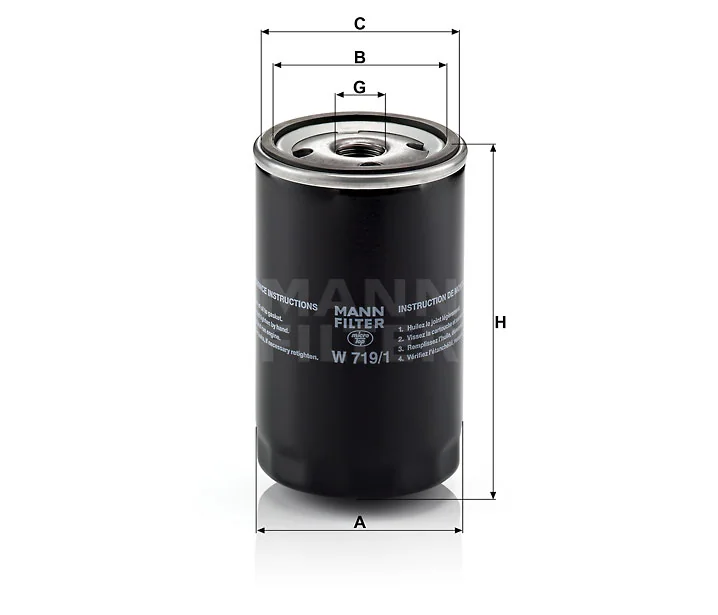 Mann-Filter - W 719/1 - Ölfilter SpinOn