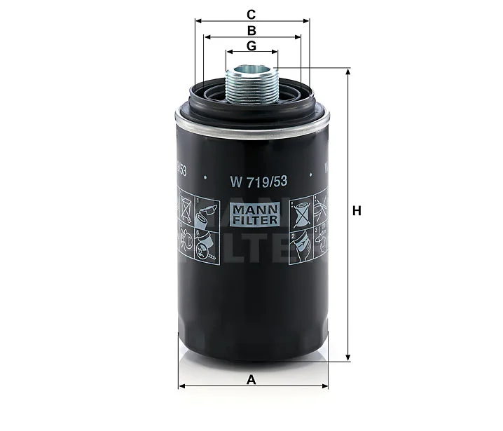 Mann-Filter - W 719/53 - Wechselfilter