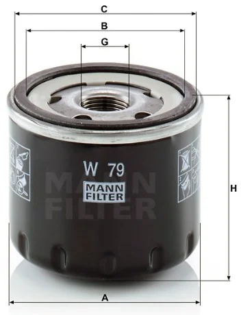 Mann-Filter - W 79 - Wechselfilter SpinOn