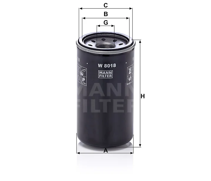 Mann-Filter - W 8018 - Ölfilter SpinOn
