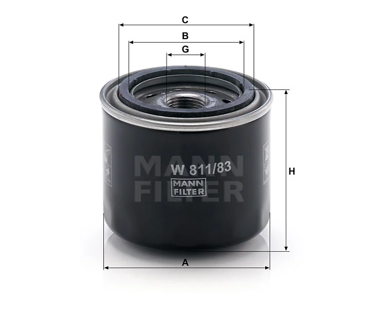 Mann-Filter - W 811/83 - Wechselfilter SpinOn