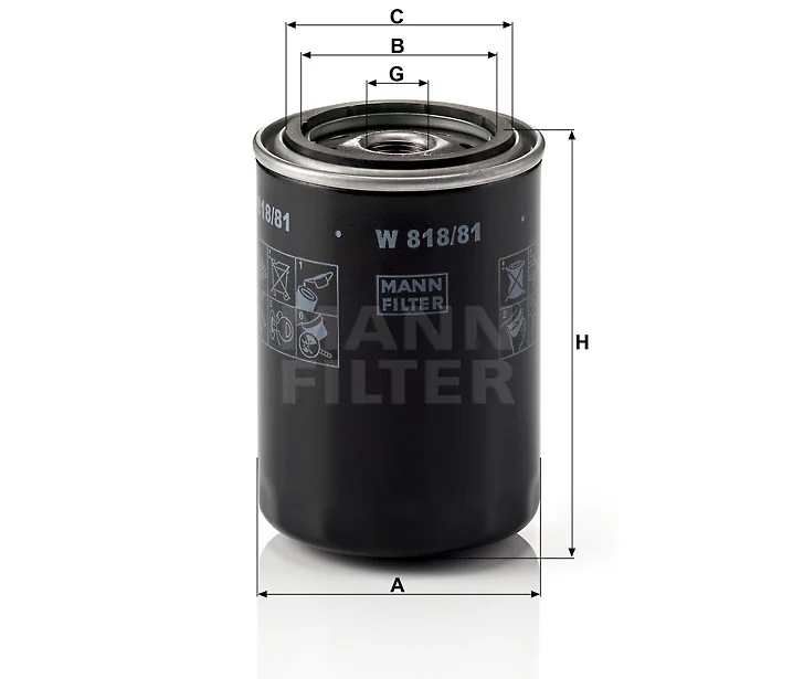 Mann-Filter - W 818/81 - Wechselfilter