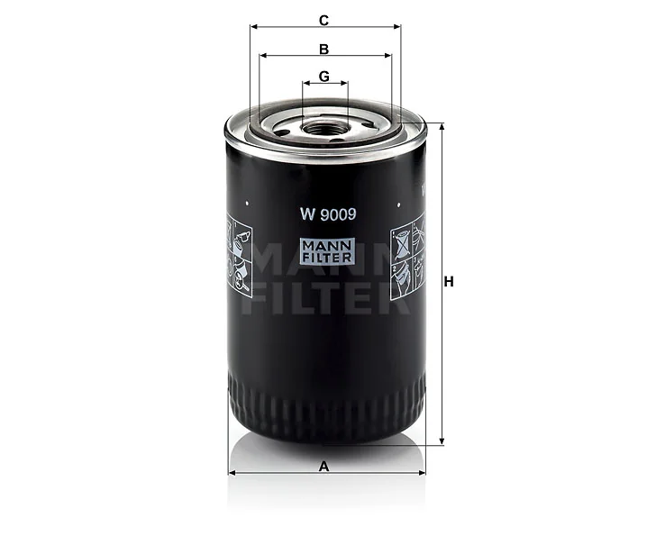 Mann-Filter - W 9009 - Wechselfilter SpinOn