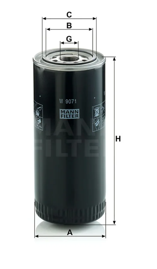 Mann-Filter - W 9071 - Wechselfilter SpinOn