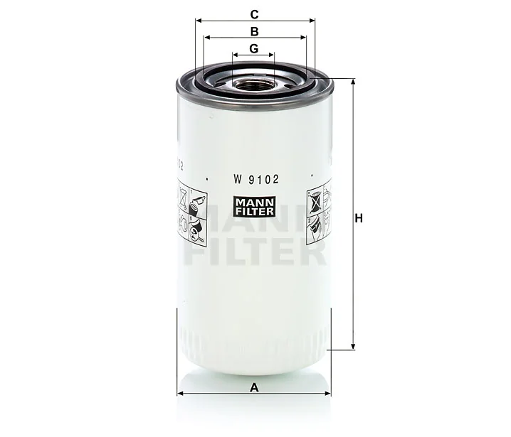 Mann-Filter - W 9102 - Ölfilter SpinOn