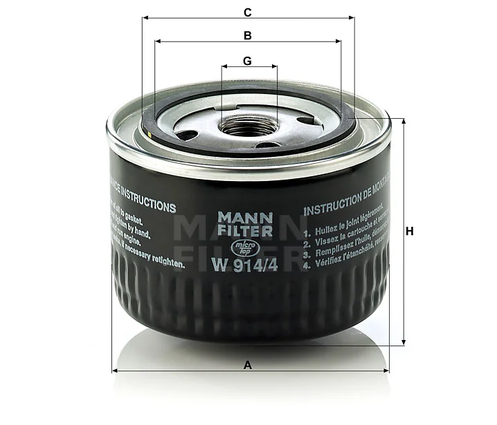 Mann-Filter - W 914/4 - Wechselfilter