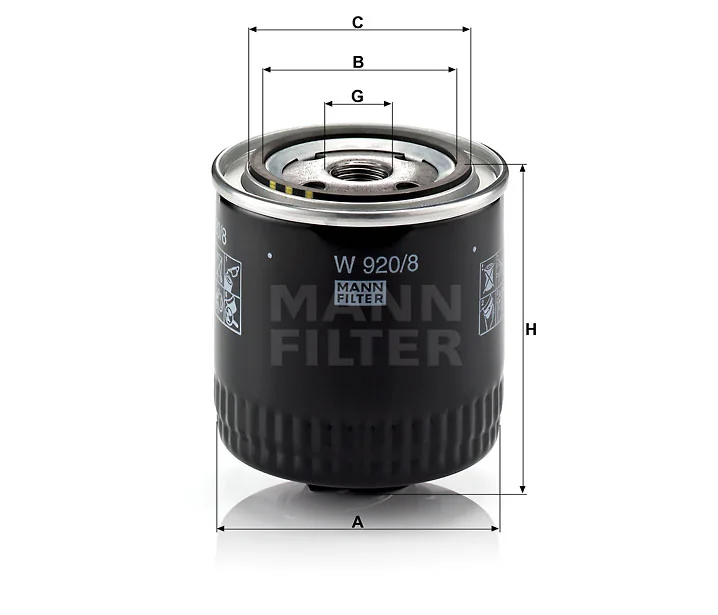 Mann-Filter - W 920/8 - Wechselfilter SpinOn