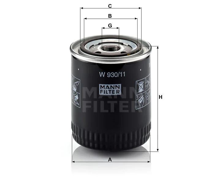 Mann-Filter - W 930/11 - Wechselfilter SpinOn