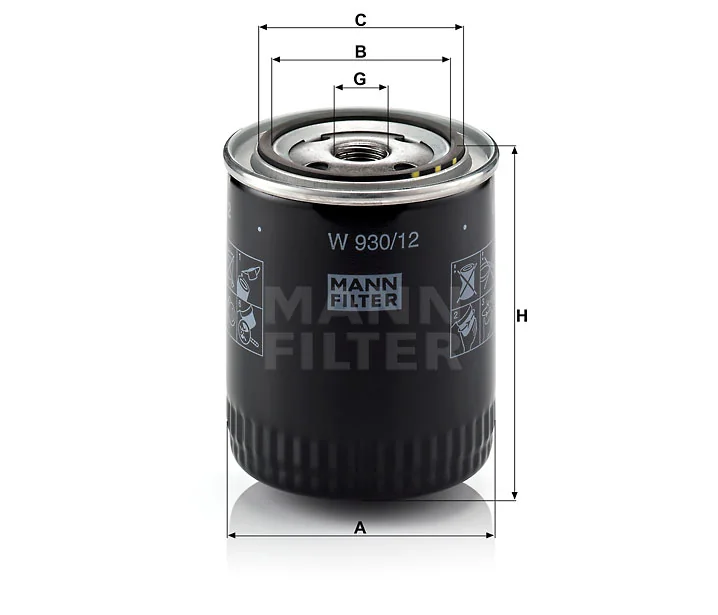 Mann-Filter - W 930/12 - Wechselfilter SpinOn