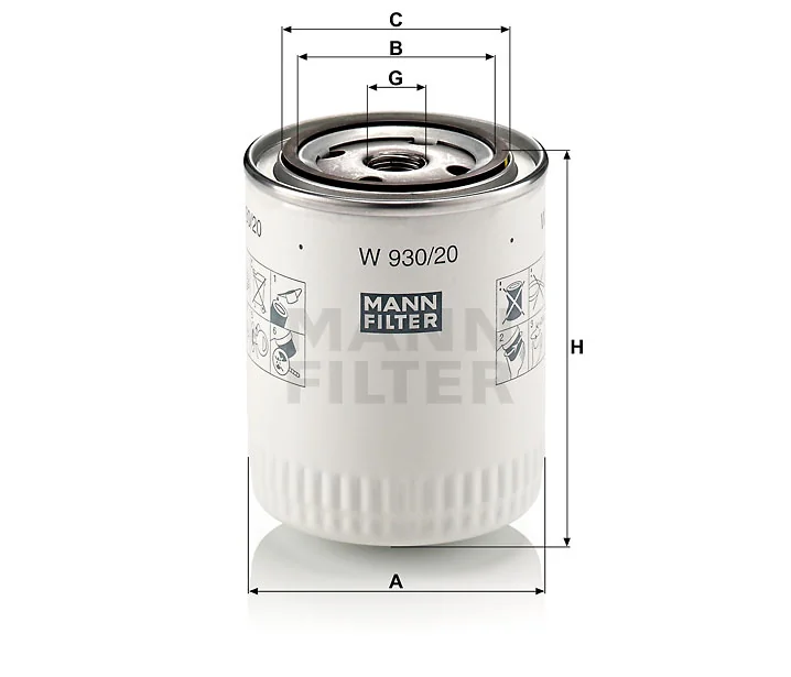 Mann-Filter - W 930/20 - Ölfilter SpinOn