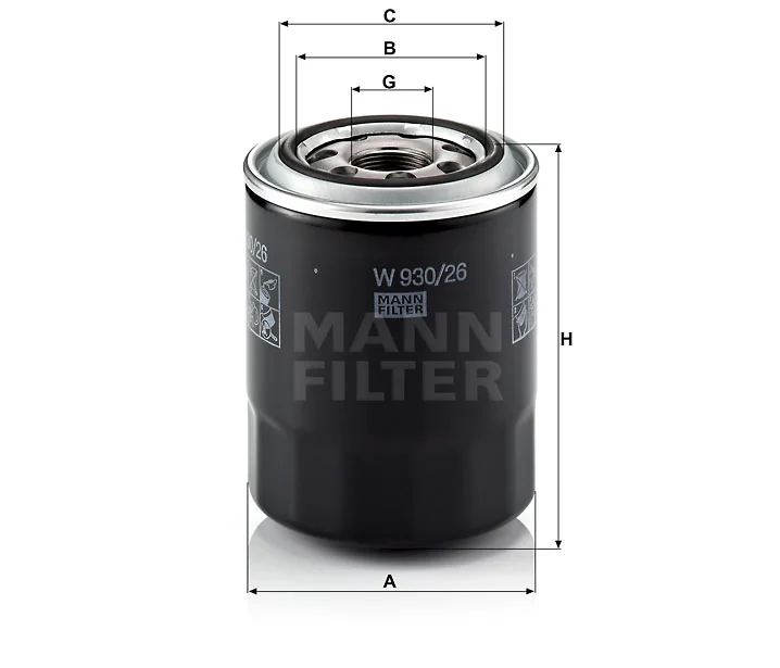 Mann-Filter - W 930/26 - Wechselfilter SpinOn