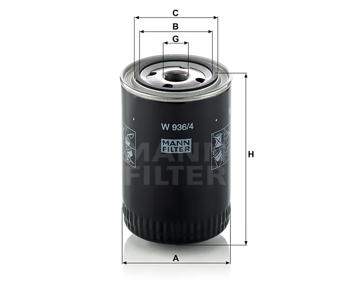 Mann-Filter - W 936/4 - Wechselfilter SpinOn