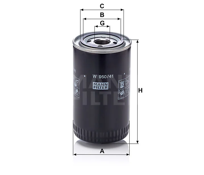 Mann-Filter - W 950/41 - Ölfilter SpinOn