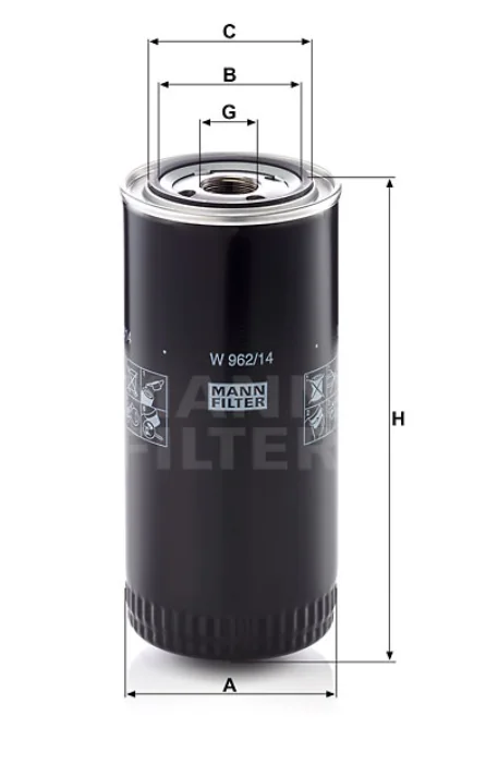 Mann-Filter - W 962/14 - Ölfilter SpinOn