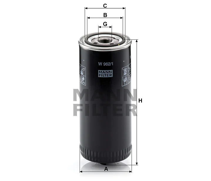 Mann-Filter - W 962/1 - Wechselfilter SpinOn