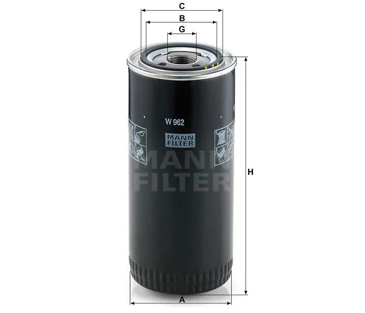 Mann-Filter - W 962 - Ölfilter SpinOn