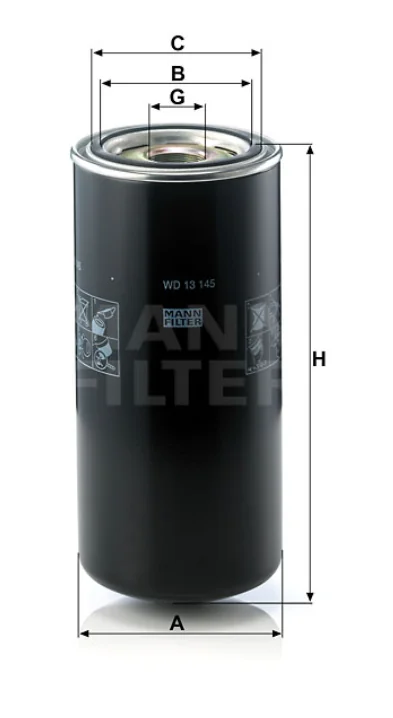 Mann-Filter - WD 13 145 - Wechselfilter SpinOn