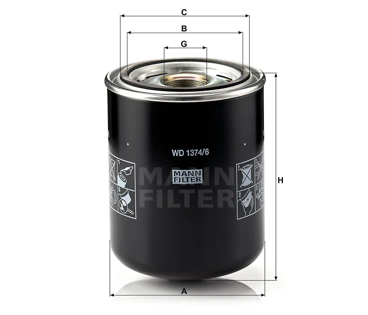 Mann-Filter - WD 1374/6 - Wechselfilter SpinOn