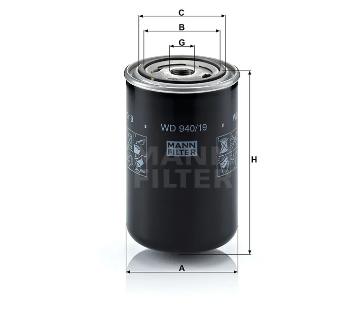 Mann-Filter - WD 940/19 - Wechselfilter SpinOn