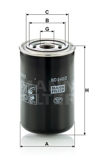 Mann-Filter - WD 940/2 - Ölfilter SpinOn