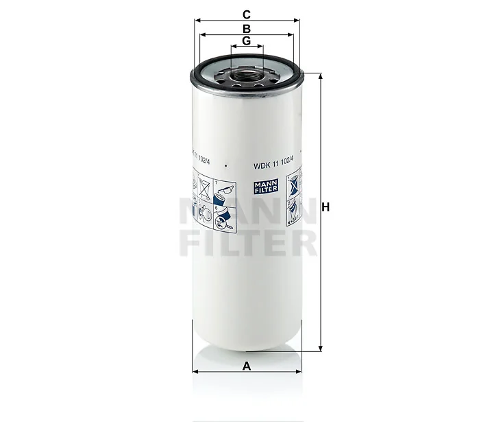 Mann-Filter - WDK 11 102/4 - Kraftstoffwechselfilter