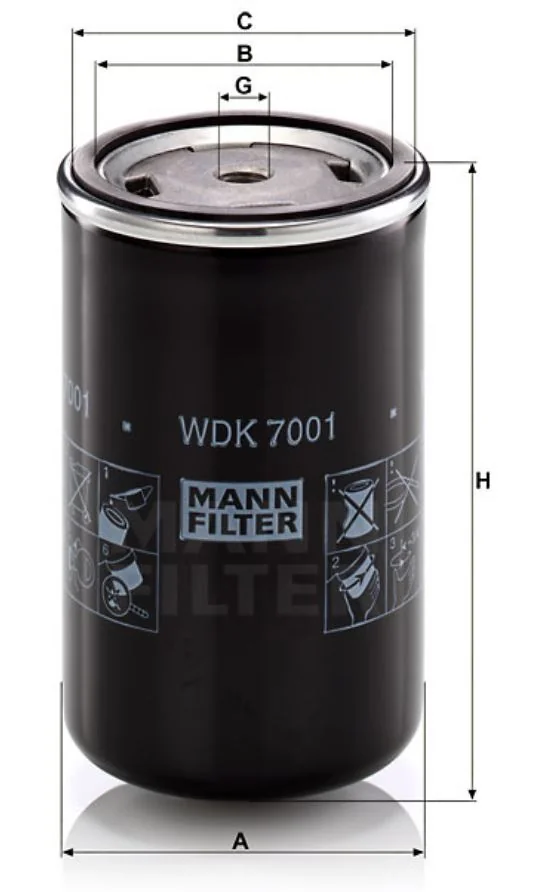 Mann-Filter - WDK 7001 - Kraftstofffilter SpinOn