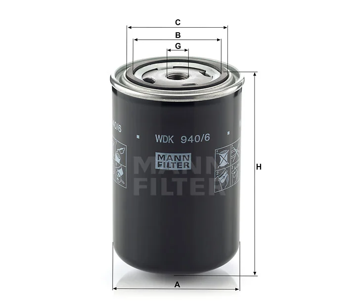 Mann-Filter - WDK 940/6 - Kraftstoffwechselfilter