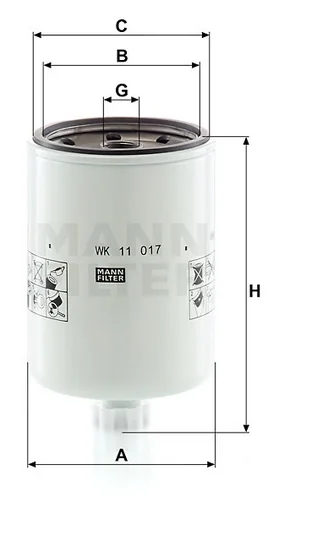 Mann-Filter - WK 11 017 - Kraftstoffwechselfilter