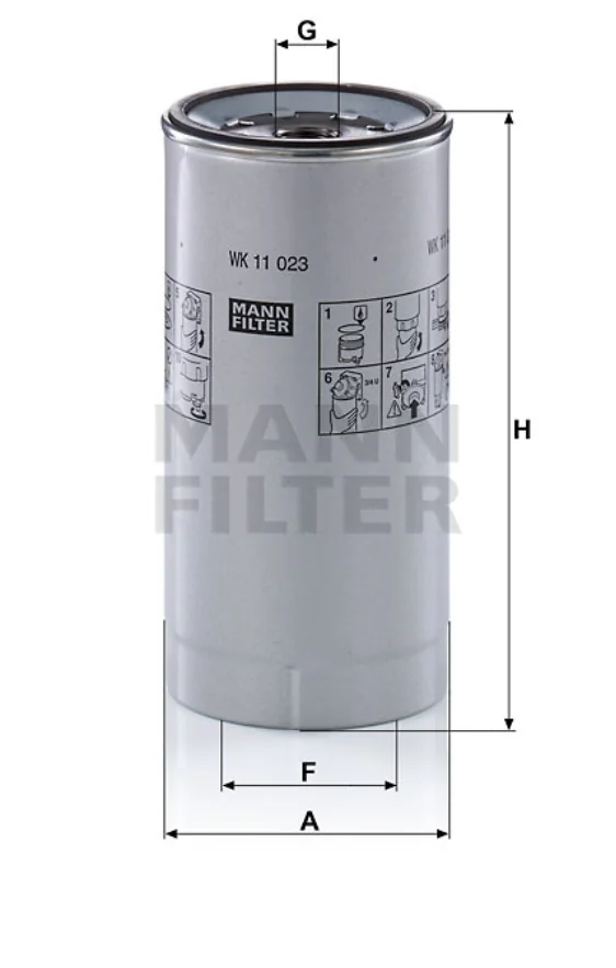 Mann-Filter - WK 11 023 z - Kraftstofffilter SpinOn