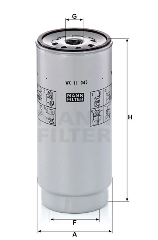 Mann-Filter - WK 11 045 z - Kraftstofffilter SpinOn