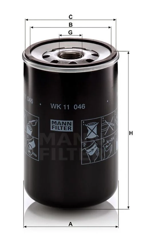 Mann-Filter - WK 11 046 - Kraftstofffilter SpinOn