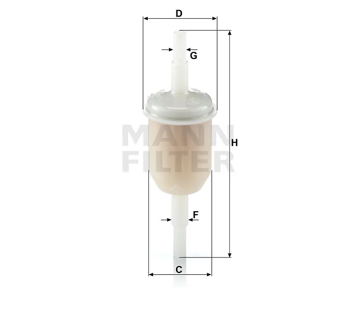 Mann-Filter - WK 31/2 (100) - Kraftstoff-Leitungsfilter Inline