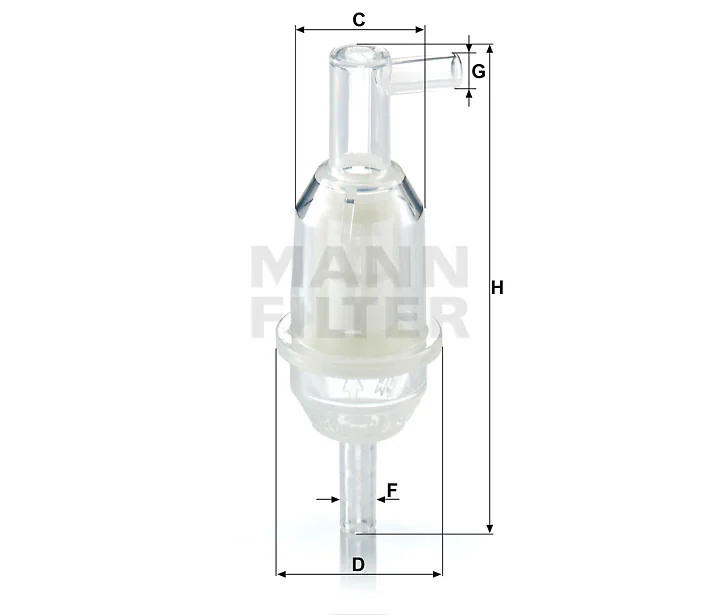 Mann-Filter - WK 31/5 (10) - Kraftstoff-Leitungsfilter Inline