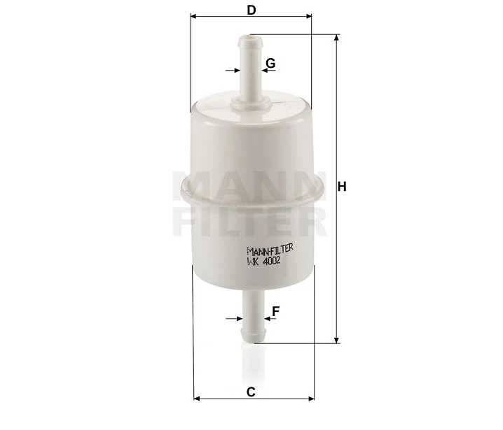 Mann-Filter - WK 4002 - Kraftstoff-Leitungsfilter Inline