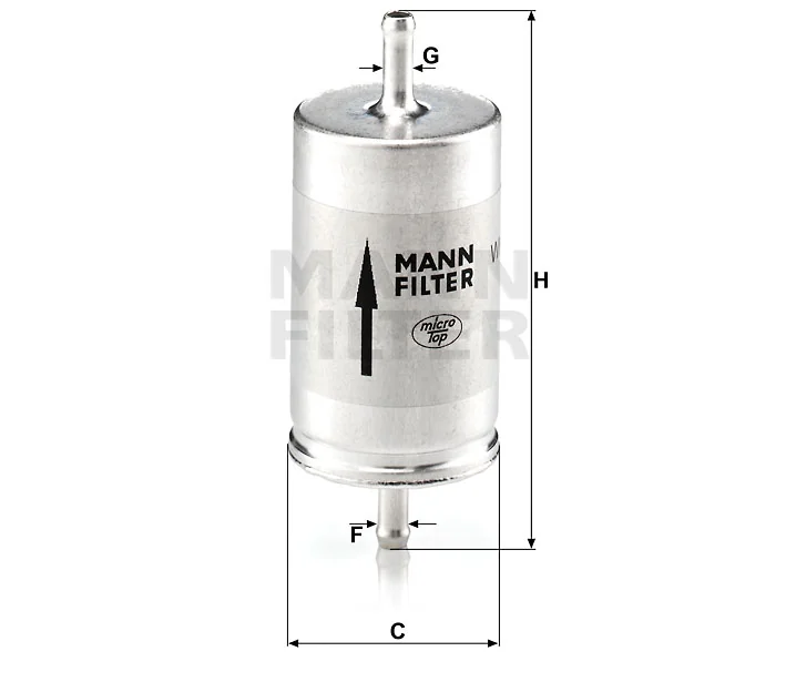 Mann-Filter - WK 410 - Kraftstoff-Leitungsfilter (Inline)