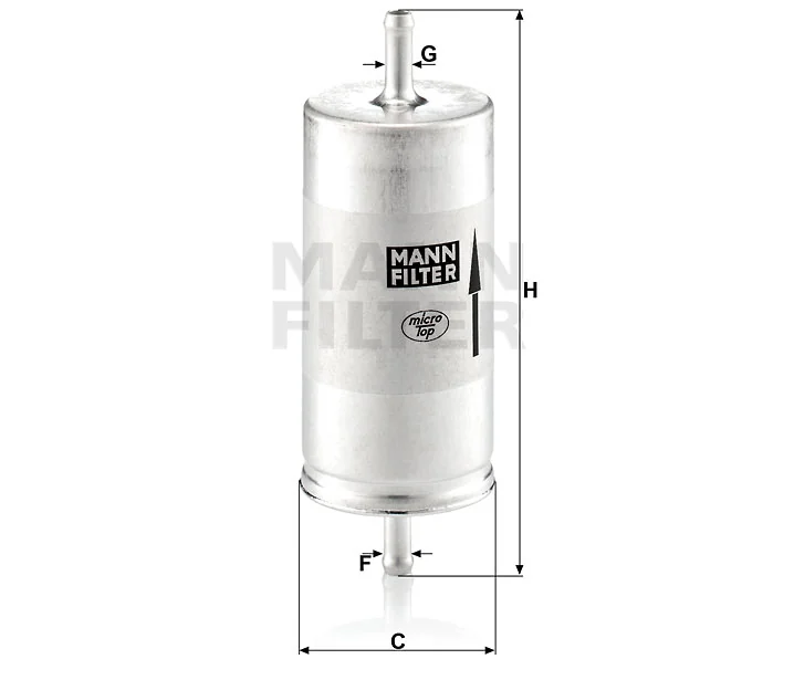 Mann-Filter - WK 413 - Kraftstoff-Leitungsfilter (Inline)