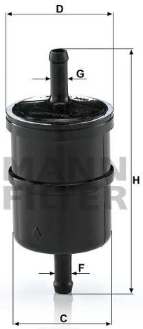Mann-Filter - WK 42/4 (10) - Kraftstoff-Leitungsfilter (Inline)