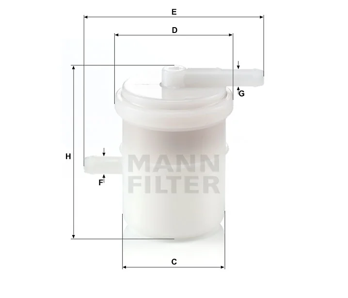 Mann-Filter - WK 42/81 - Kraftstoff-Leitungsfilter (Inline)
