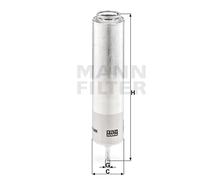 Mann-Filter - WK 5001 - Kraftstoff-Leitungsfilter (Inline)