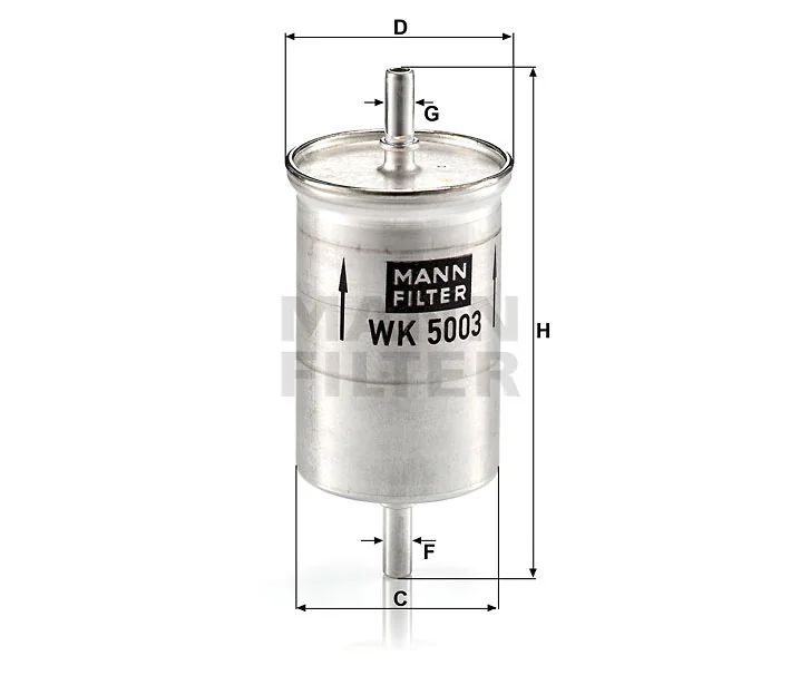 Mann-Filter - WK 5003 - Kraftstoff-Leitungsfilter (Inline)
