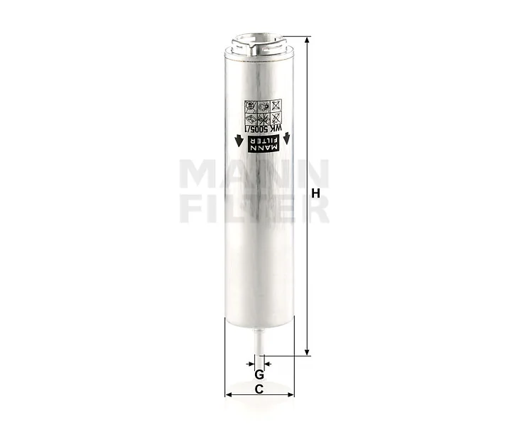 Mann-Filter - WK 5005/1 z - Kraftstoff-Leitungsfilter (Inline)