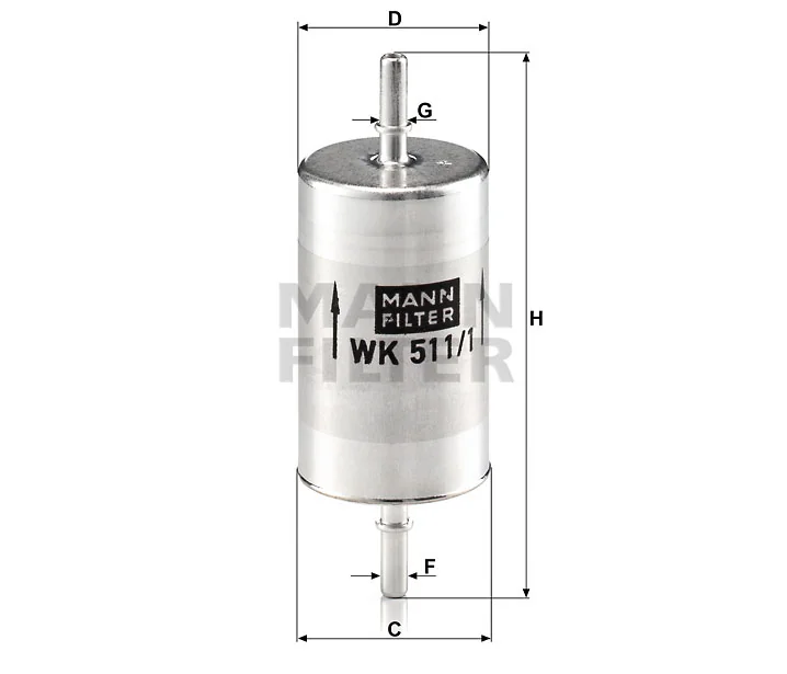 Mann-Filter - WK 511/1 - Kraftstoff-Leitungsfilter (Inline)